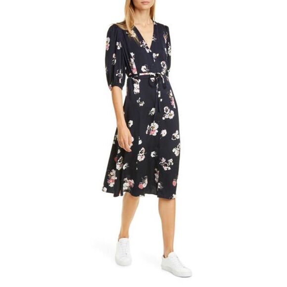 Nordstrom Signature Button From Silk Dress - Picture 1 of 12